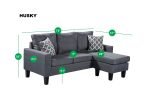 HS276-Husky-Furniture-BELLA-Reverseable-Sectional-Sofa-Gray-12 DIMENSIONS